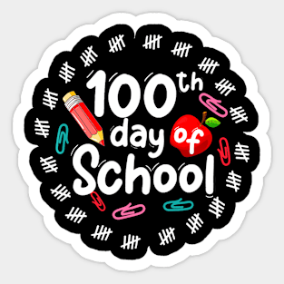 100th Day Of School For Teachers Kids 100 Days Smarter Sticker